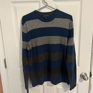 Banana Republic Size Large Blue and Grey Cashmere Sweater